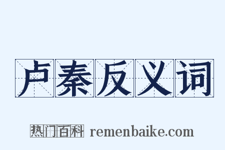 卢秦反义词是什么意思的图片